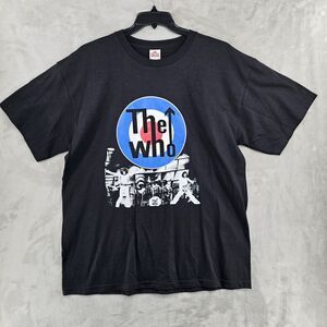 Vintage The Who Black Band Tee Tshirt Mens Size‎ XL NEW